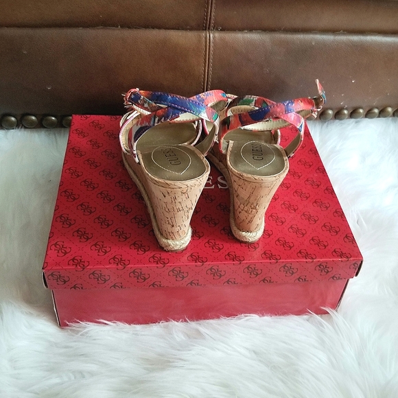 Guess Multi-Colored Floral Open-Toe Wedge - Picture 2 of 8